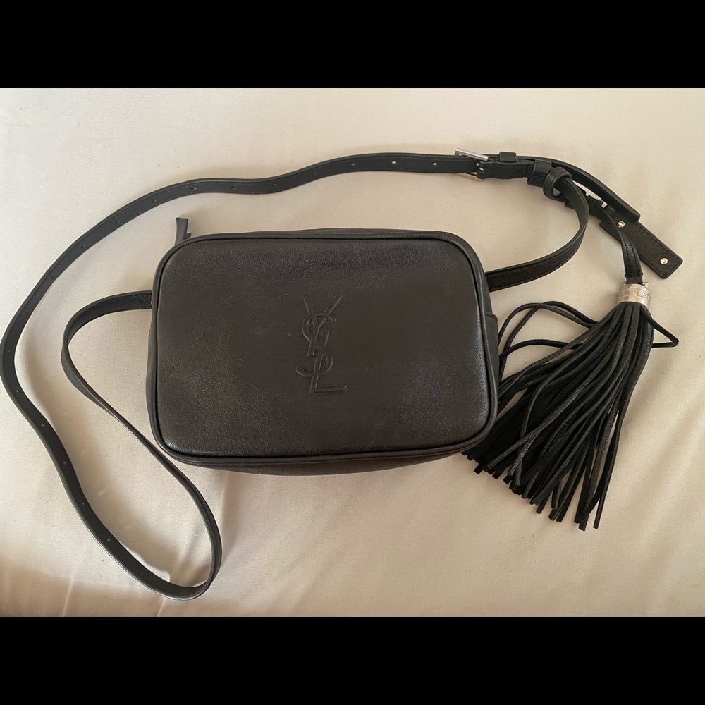 Lambskin Monogram Lou Bag Black
